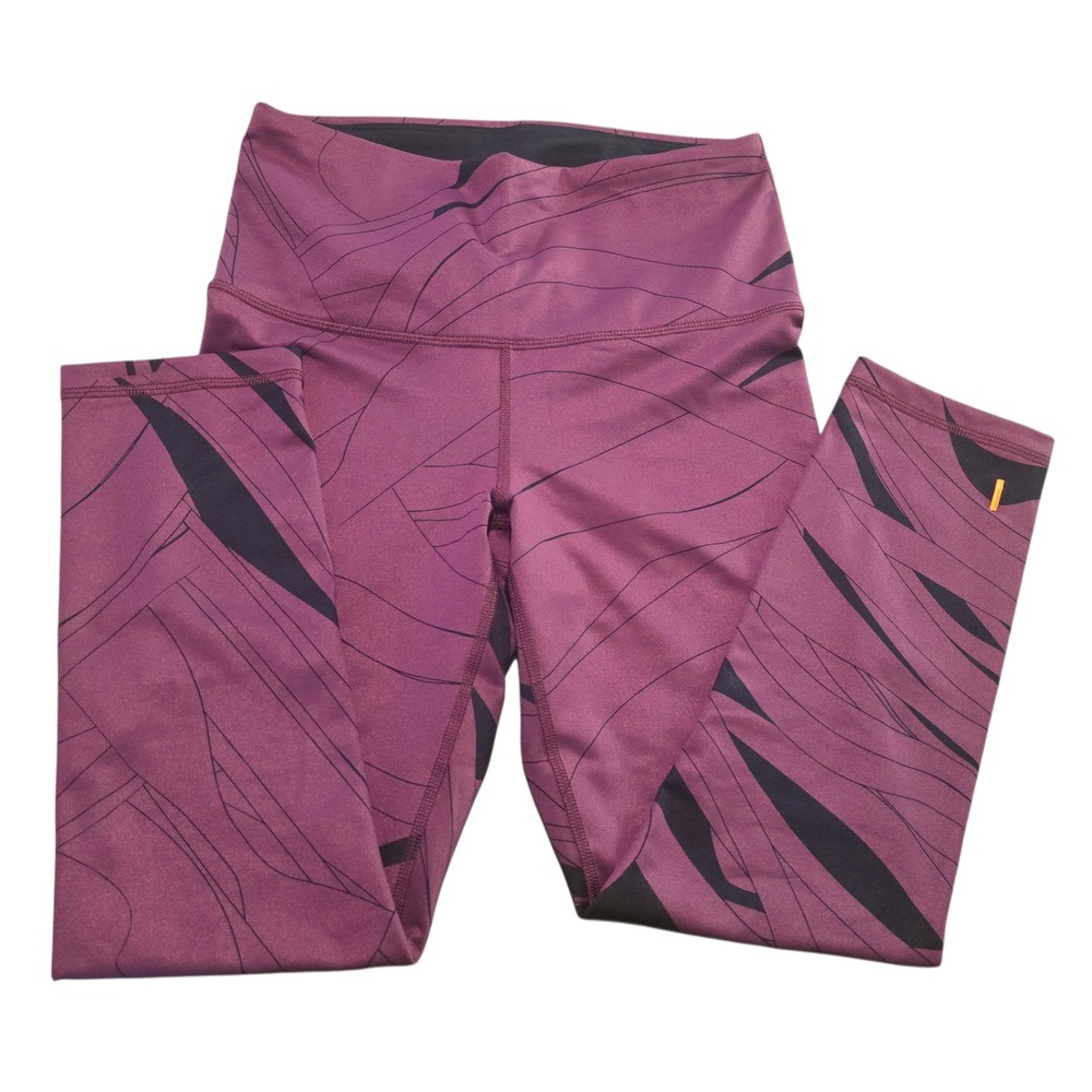 Lucy‎ Activewear Crop Leggings High Waist Athletic Yoga Pants Purple SZ S